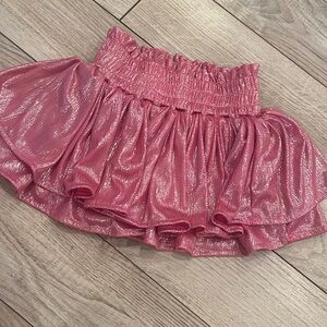Metallic pink skort